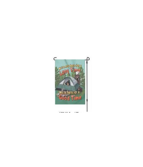 Lawn Flag with Pole - Good Time 14 x 22  in.