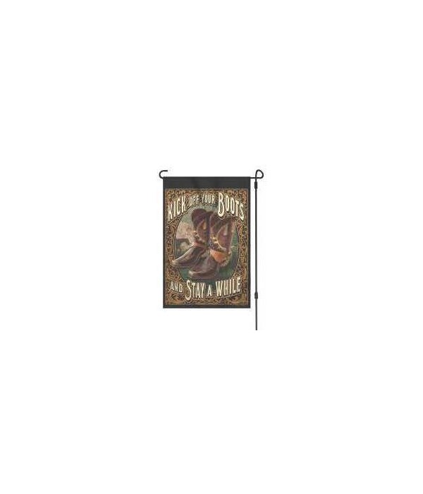 Lawn Flag with Pole - Kick Off Boots 14 x 22  in.