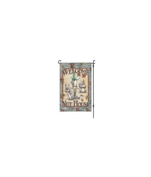 Lawn Flag with Pole - Nut House 14 x 22  in.