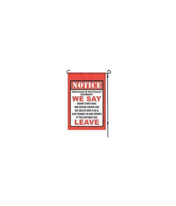 Lawn Flag with Pole - Politically Incorrect 14 x 22  in.
