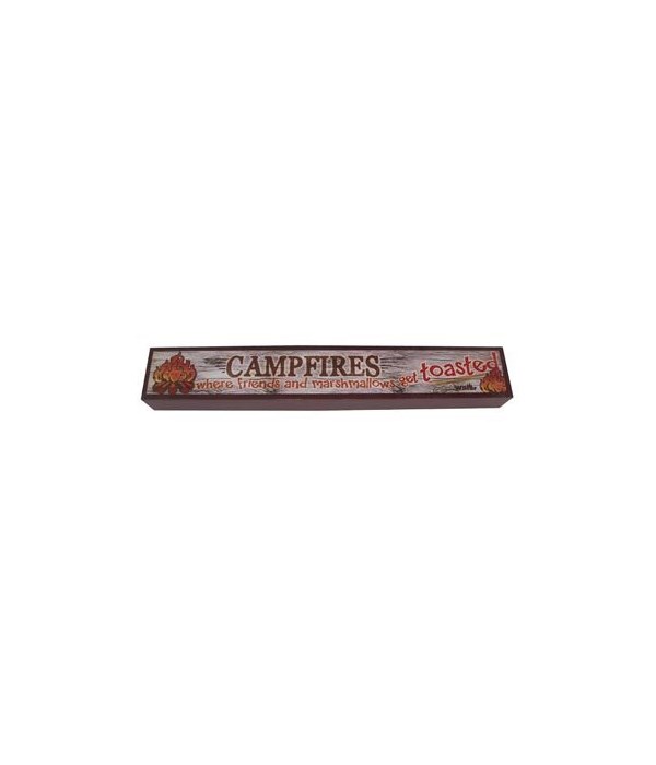 SIGN CAMPFIRE GET TOASTED 16 X 2.5 X 1.5 IN.