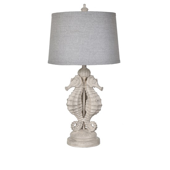 Crestview Collection Sea Horse Table, White Seahorse Table Lamp