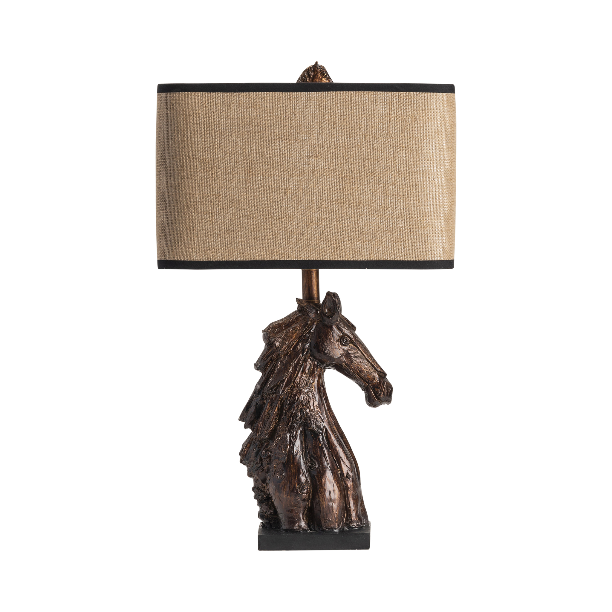 Crestview Collection Horse Bust Table Lamp rustic