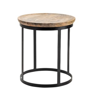 Amazon Com The Urban Port Tup Brown And Black Upt 183000 Round Mango Wood Coffee Table Wi Round Coffee Table Living Room Mango Wood Coffee Table Coffee Table