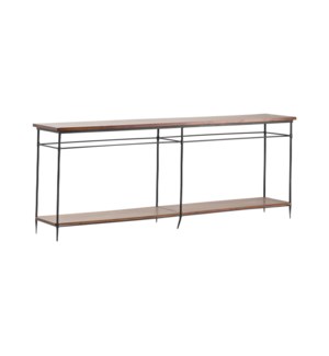 83X16X32, WOOD & METAL CONSOLE TABLE, 1PK/33.10'