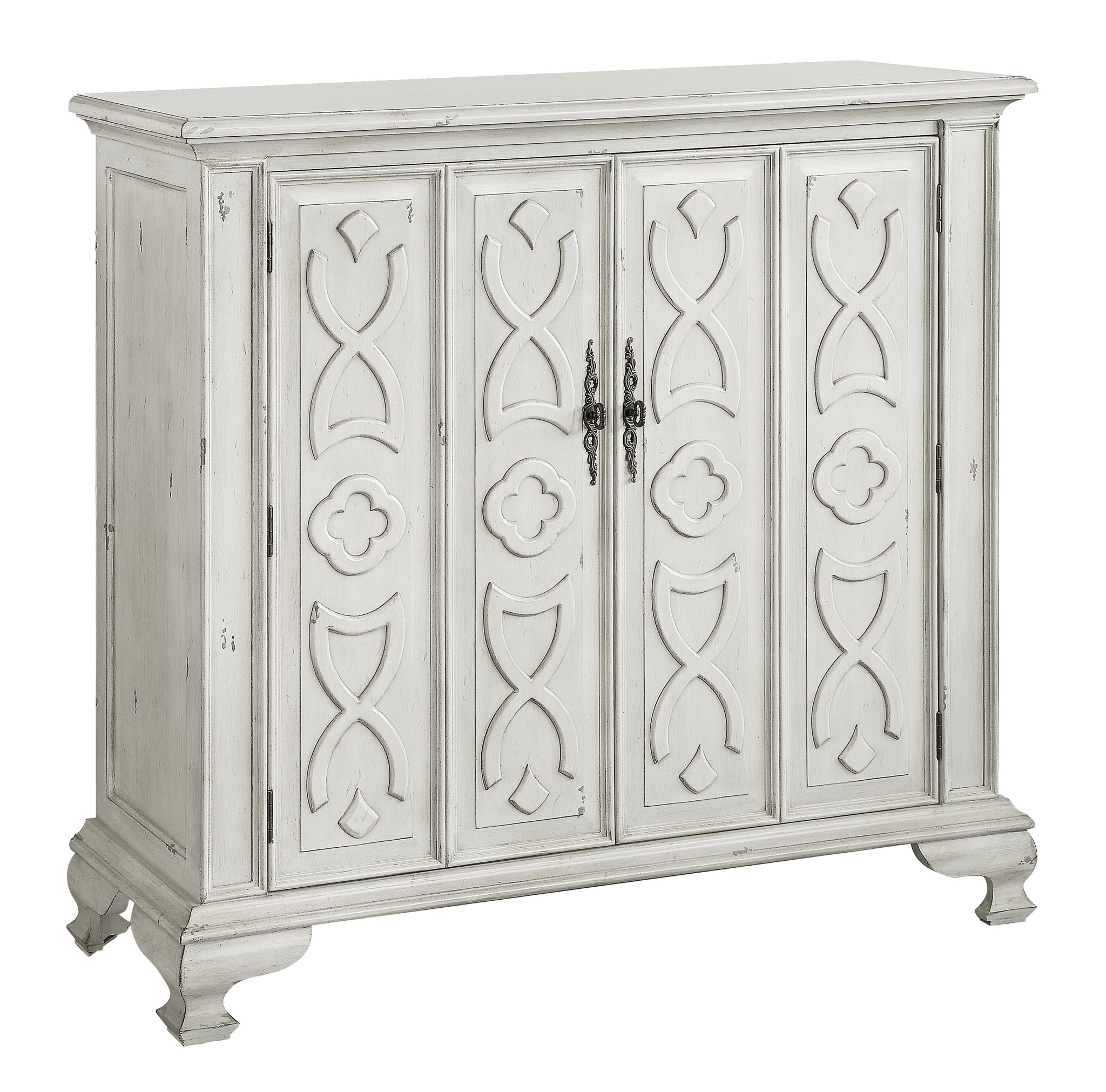 Crestview Collection Chadwick 2 Door Antique White Tall