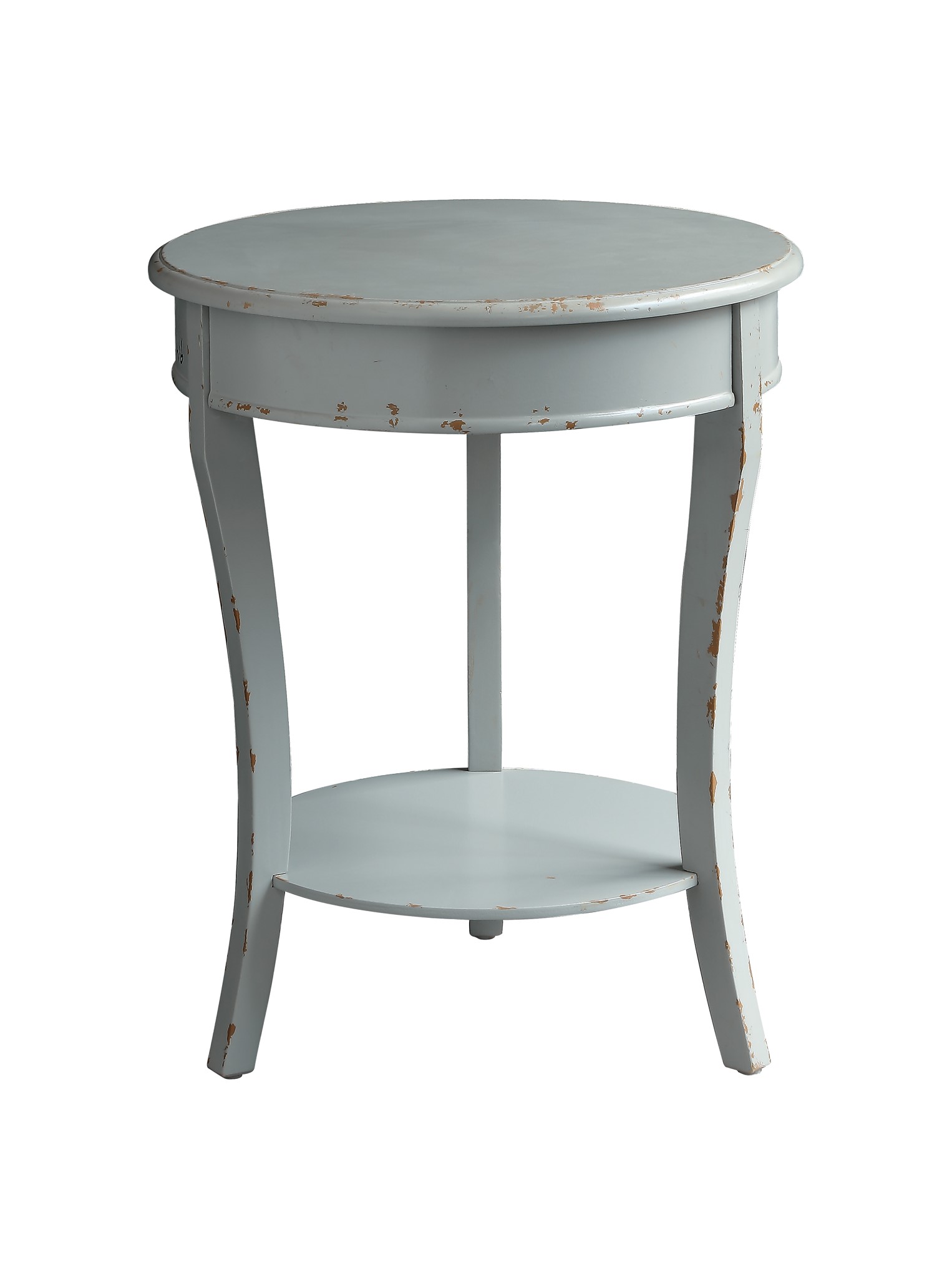 Crestview Collection Darcy Shaped 3 Leg Ash Grey Accent Table