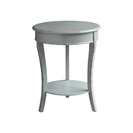 Crestview Collection Darcy Shaped 3 Leg Ash Grey Accent Table