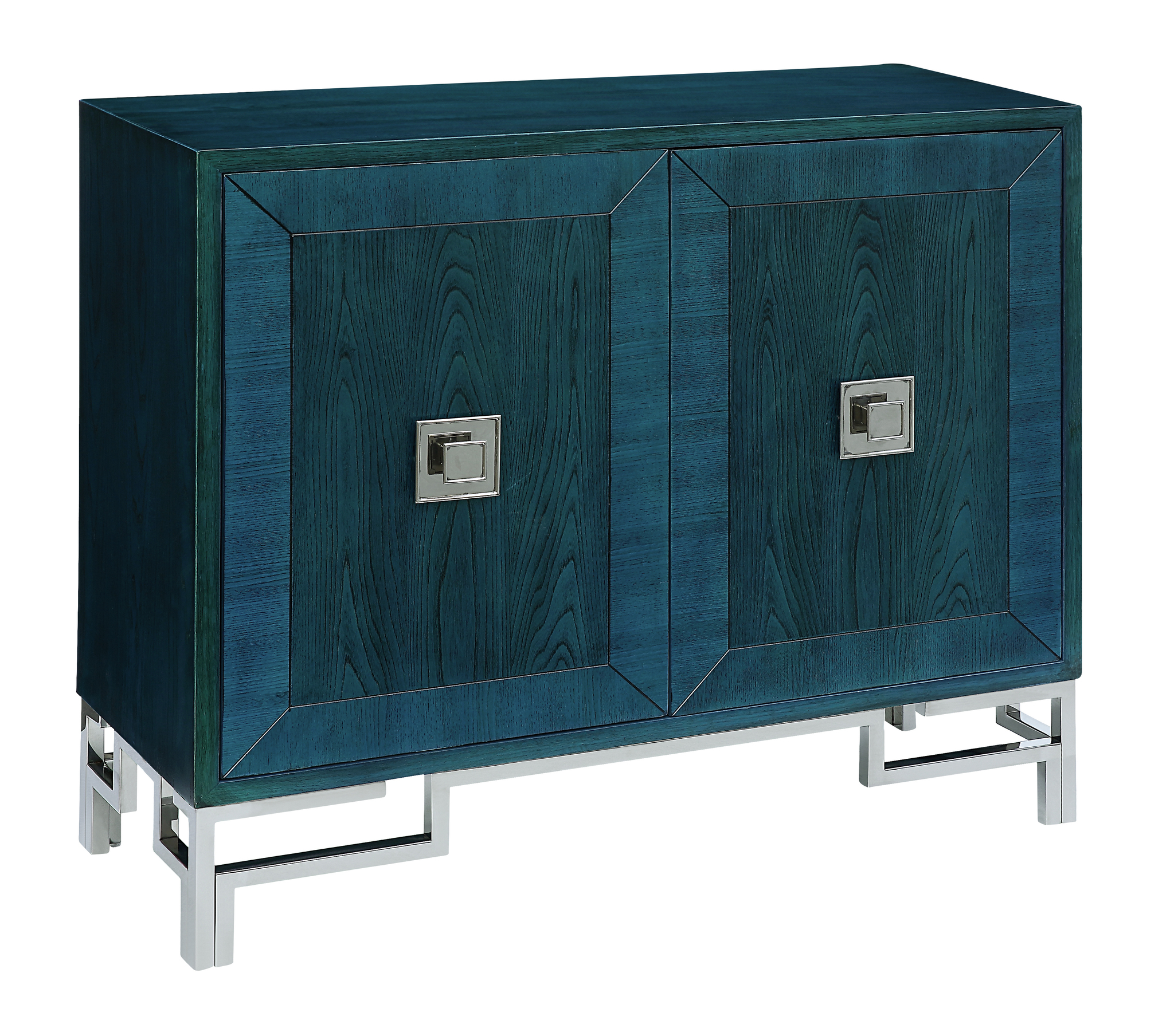 Crestview Collection Cobalt Blue 2 Door Brushed Nickel Hardware all