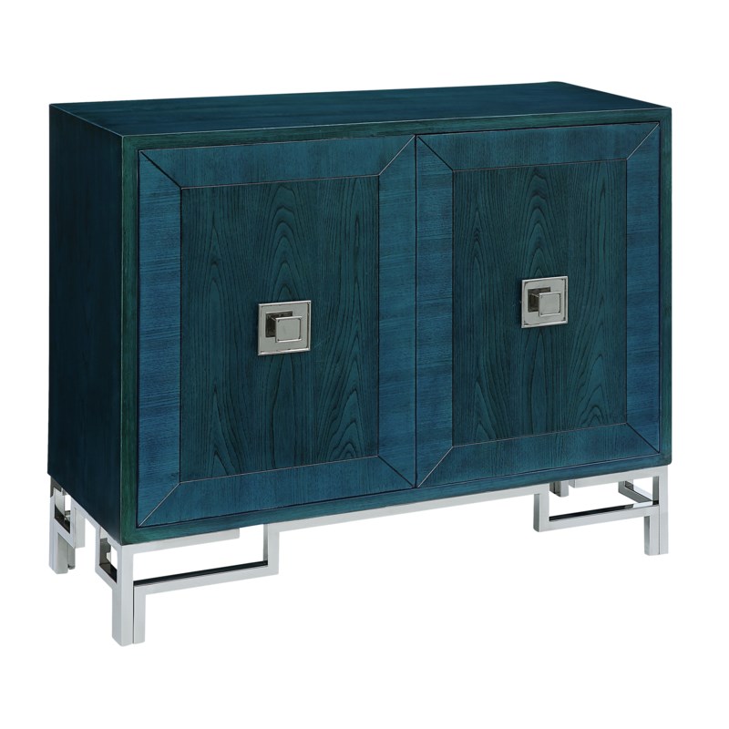 Crestview Collection Cobalt Blue 2 Door Brushed Nickel Hardware all