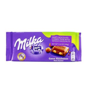 MILKA CHOCOLATE WHOLE HAZELNUTS 100 G