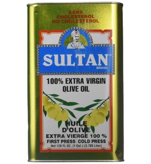 SULTAN EXTRA VIRGIN OLIVE OIL 1 GAL CAN BLUE 