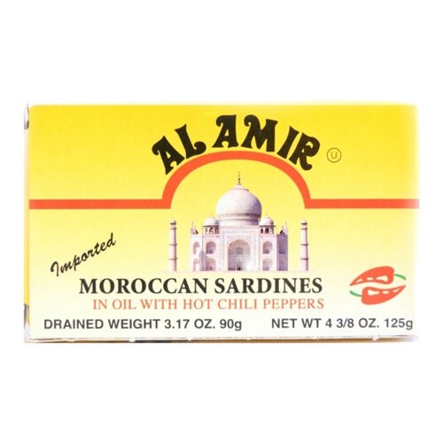 AL AMIR HOT MOROCCAN SARDINES 4.5OZ YELLOW 