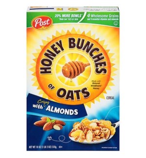 POST HONEY BUNCHES OF OATS ALMONDS 18OZ 