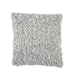 Turtledove Stone/Blue Angora Pillow