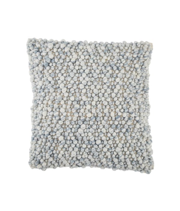 Turtledove Stone/Blue Angora Pillow