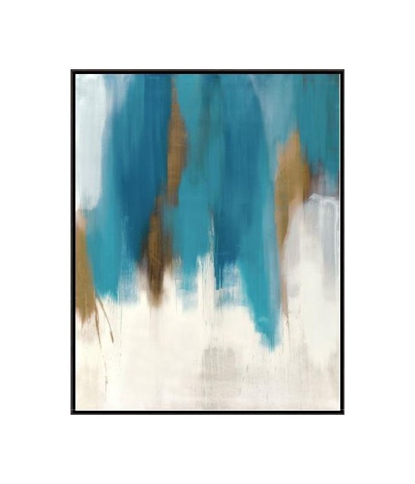 30x38 Blue Curtain I, Frame 36PM51479