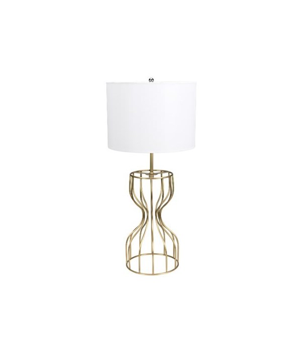 Perry Table Lamp with Shade, Antique Brass
