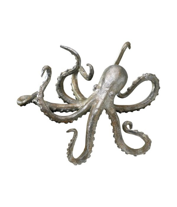 Pewter Octopus Shelf Décor