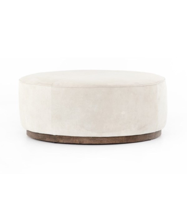 Sinclair Large Round Ottoman, Oyster