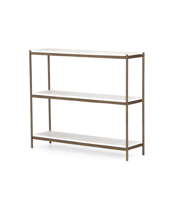 Felix Small Console Table, Antique Brass