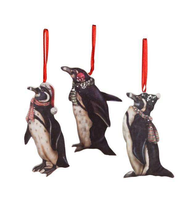 Holiday Penguin Dummy Board Ornament 3A