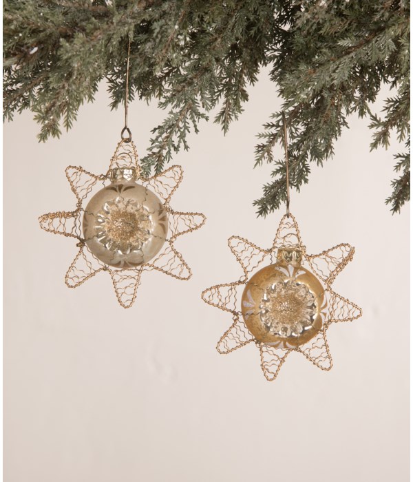 Peaceful Star Glass Ornament 2A
