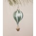 Aqua Striped Hot Air Balloon Ornament