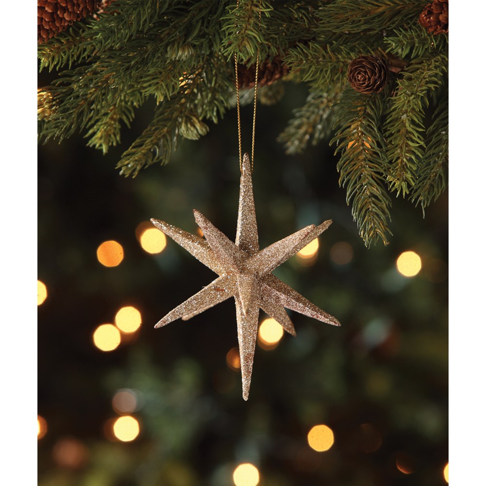 Old Gold Moravian Star Ornament