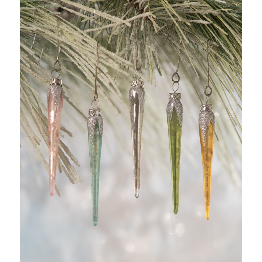 Pastel Mini Icicle Ornament 5 A Pastel Christmas Bethany Lowe Designs