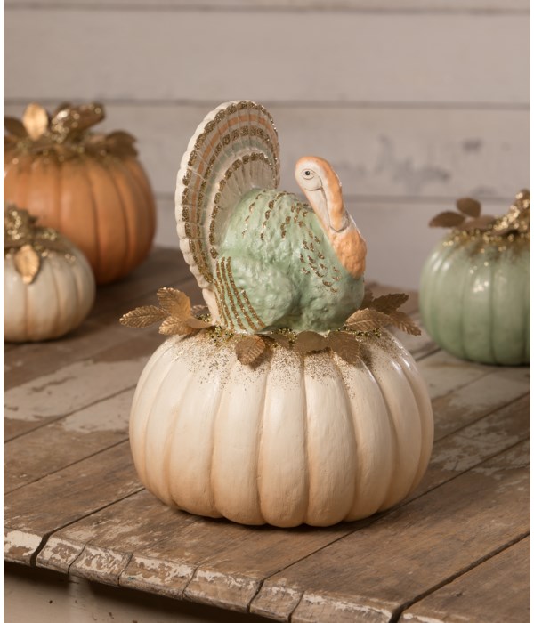 Elegant Turkey on Pumpkin