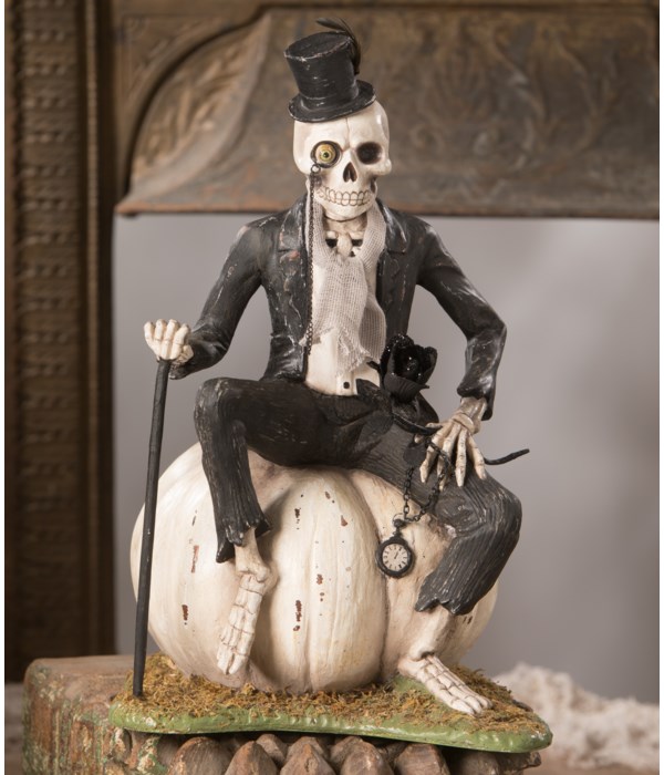Mr. Skeleton On Pumpkin