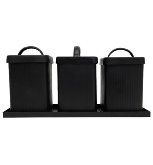 AUDEN CANISTERS WITH TRAY, SET OF 3