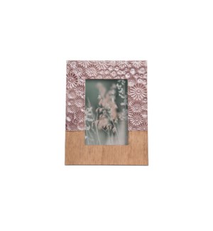 4X6 FLORAL PHOTO FRAME LILAC