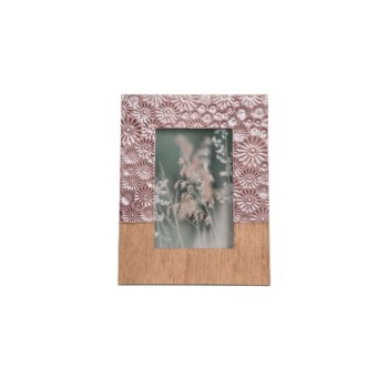 4X6 FLORAL PHOTO FRAME LILAC