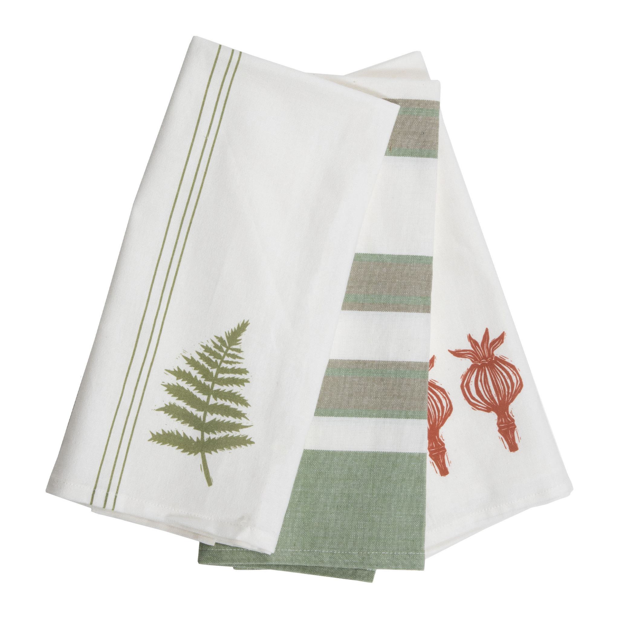 ASHER STRIPE TEA TOWELS, SET OF 3 tea towels Foreside