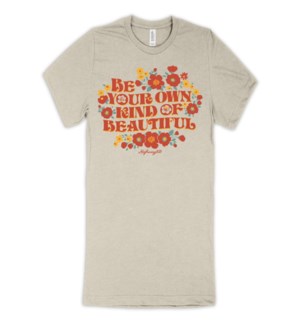 HW Own Kind of Beautiful front print-Heather Cement-2XL