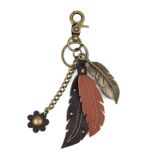 Metal Charming Keychain - Feather