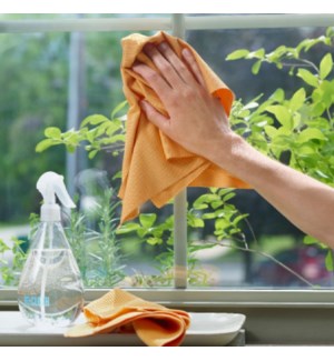 Window Cleaning Pack - Tangerine - 2 Cloths