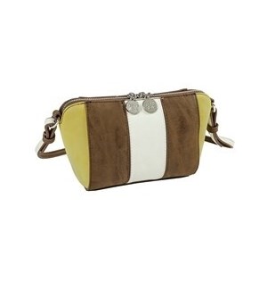 Stone/Brown/Lime Colorblock Crossbody