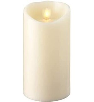 4"x7" Moving Flame Ivory Pillar Candle