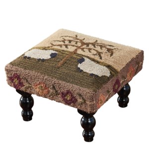 WILLOW AND SHEEP HOOKED STOOL