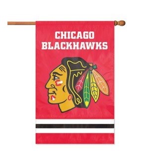 Chicago Blackhawks Applique Banner Flag