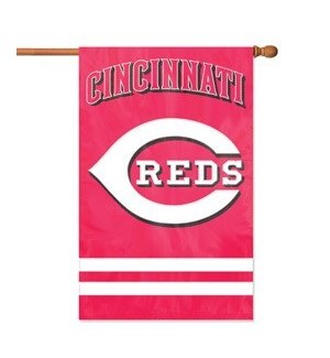 Cincinnati Reds Applique Banner Flag