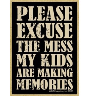 Please excuse the mess my kids are making memories
