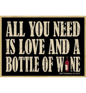 All you need is love and a bottle of wine