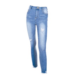 Farrah Distressed Skinny Jeans - Denim XXL (18-20) [Min 2]