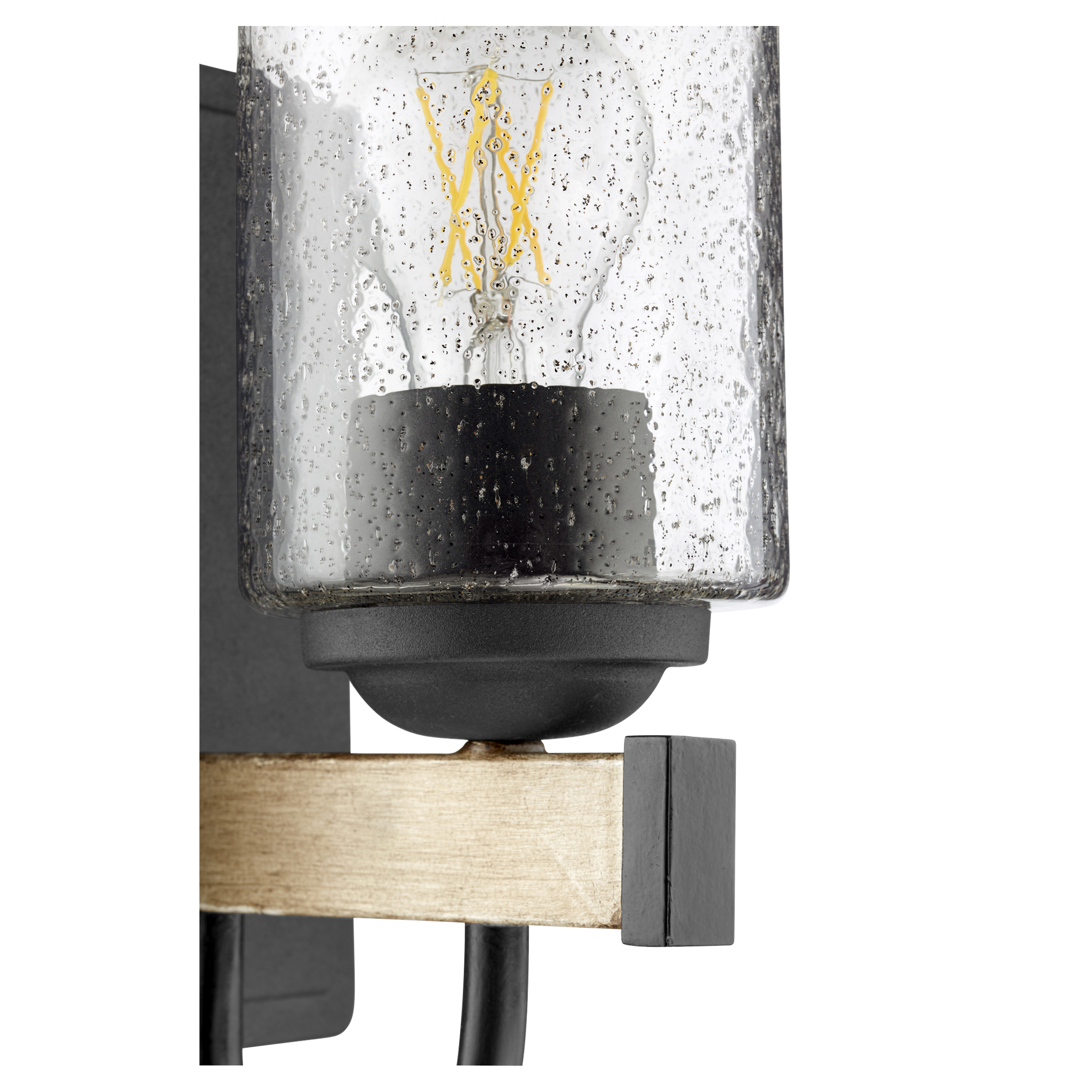 Pepper Glass 1-Light Noir Wall Mount