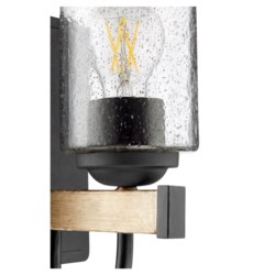 Pepper Glass 1-Light Noir Wall Mount