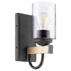 Pepper Glass 1-Light Noir Wall Mount